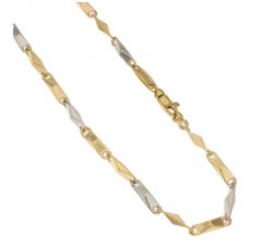 Yellow and White Gold Men's Necklace 803321717636