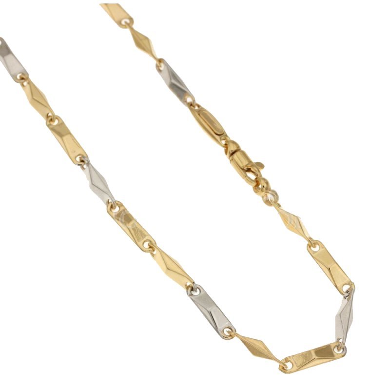 Yellow and White Gold Men's Necklace 803321717636