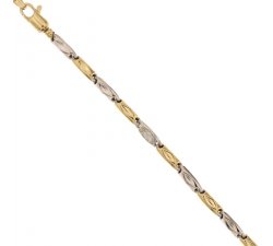 Herrenarmband aus Gelb- und Weißgold 803321734688