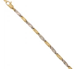Men's Bracelet in Yellow and White Gold 803321734688