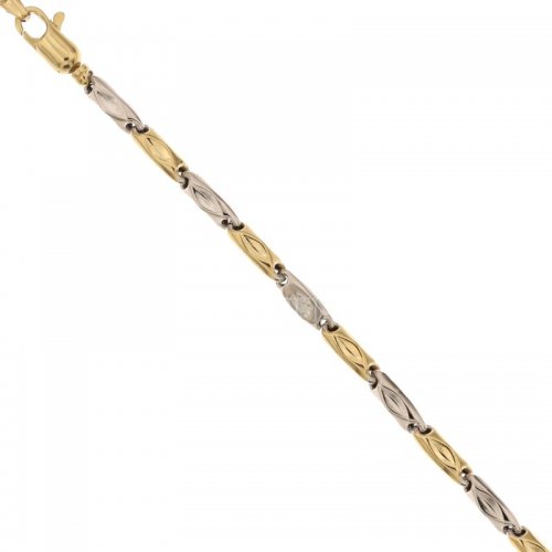 Herrenarmband aus Gelb- und Weißgold 803321734688