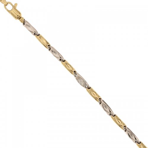 Men's Bracelet in Yellow and White Gold 803321734688