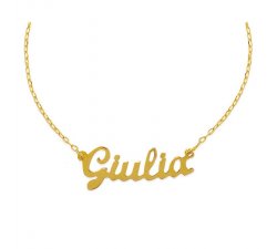 Halskette mit kleinem personalisierbarem Namen in Gold Facco Gioielli