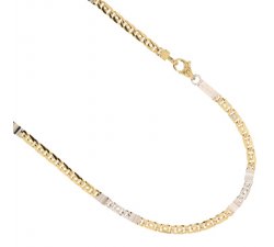 Yellow and White Gold Men's Necklace 803321735548