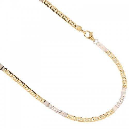 Herren-Halskette aus Gelb- und Weißgold 803321735548