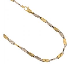 Yellow and White Gold Men's Necklace 803321717938