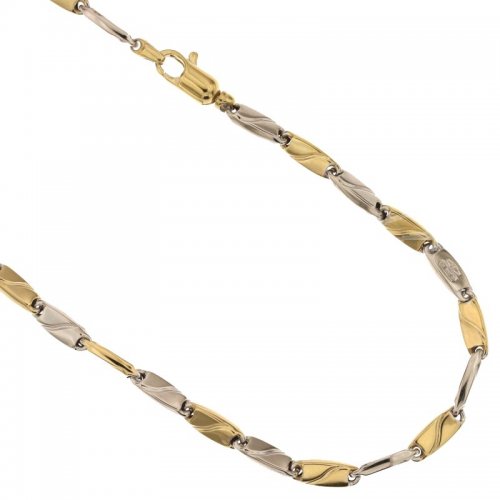 Yellow and White Gold Men's Necklace 803321717938