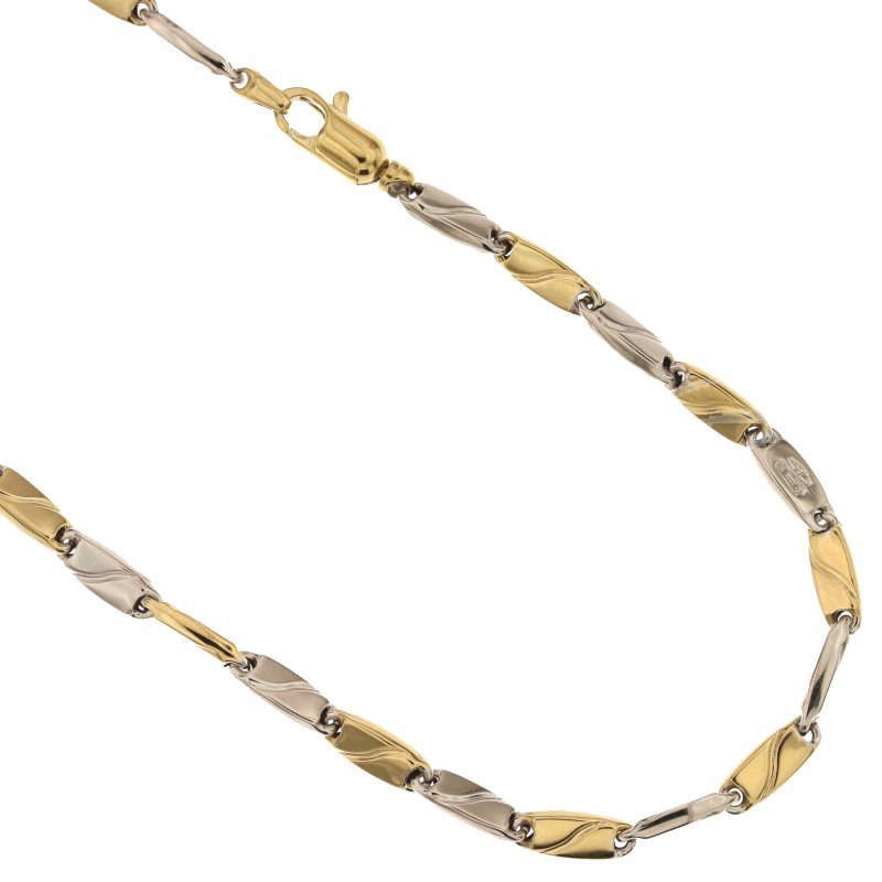 Herren-Halskette aus Gelb- und Weißgold 803321717938