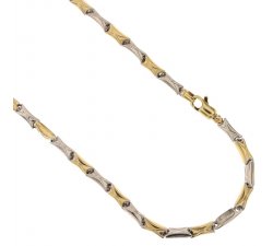 Yellow and White Gold Men's Necklace 803321717537