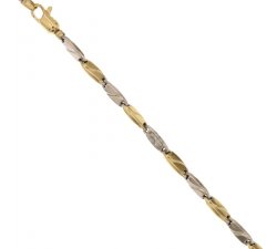 Bracciale Uomo in Oro Giallo e Bianco 803321734692