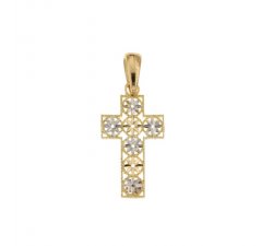 Women's Cross in Yellow and White Gold 803321730828