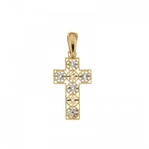 Women's Cross in Yellow and White Gold 803321730828