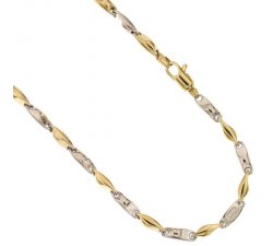 Yellow and White Gold Men's Necklace 803321717466