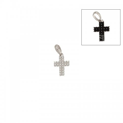Double face cross for women in White Gold 803321725544