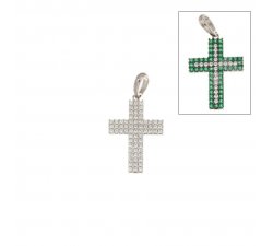Double-sided women's cross in White Gold 803321725559