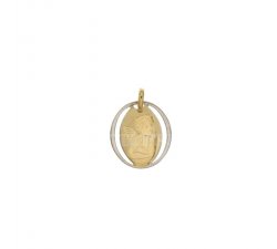 Yellow and white gold angel pendant 803321714876
