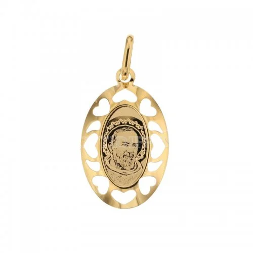 Padre Pio pendant yellow gold 803321707031