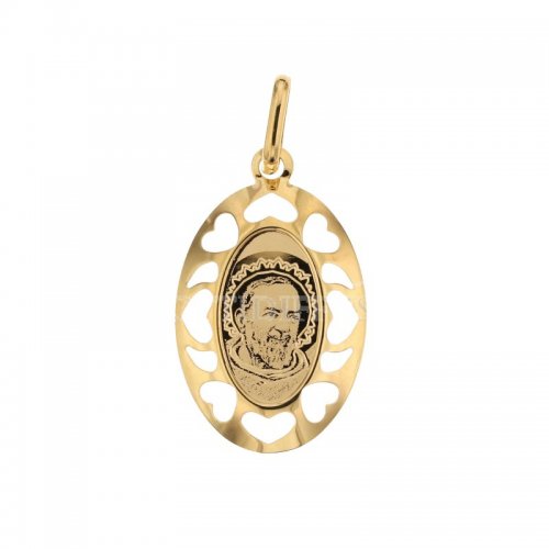 Anhänger Padre Pio Gelbgold 803321707031