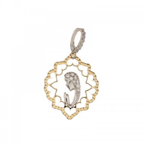 Pendant Madonna yellow and white gold 803321731568