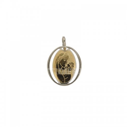 Pendant Madonna yellow and white gold 803321714874