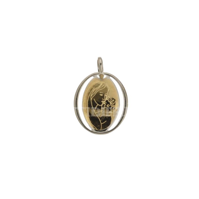 Pendant Madonna yellow and white gold 803321714874