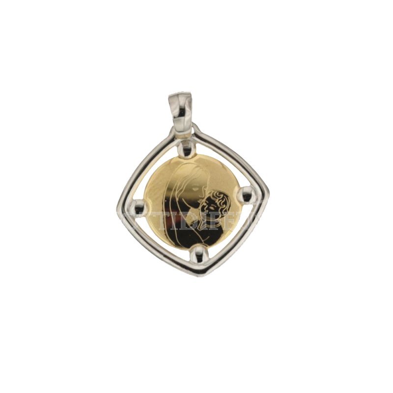 Pendant Madonna yellow and white gold 8803321714897