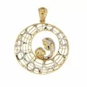 Lady's Pendant with Madonna in yellow and white gold 803321731668