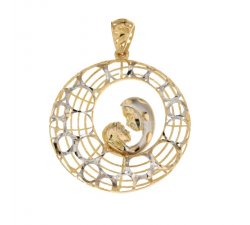 Lady's Pendant with Madonna in yellow and white gold 803321731668