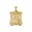 Yellow Gold Baptism Medal Pendant 803321714989