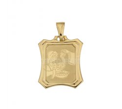 Yellow Gold Baptism Medal Pendant 803321714989