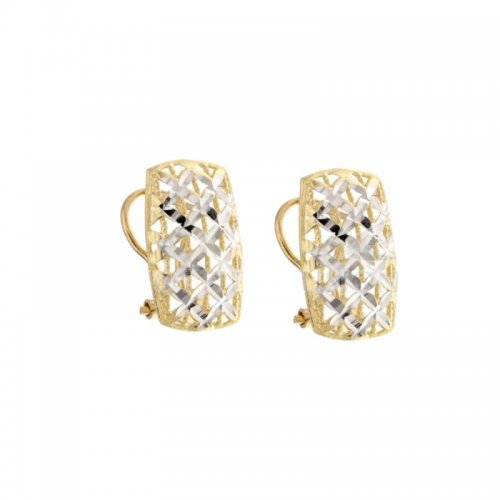 Woman Earrings in White and Yellow Gold 803321704758
