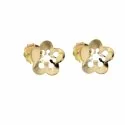 Yellow Gold Flower Earrings 803321715567