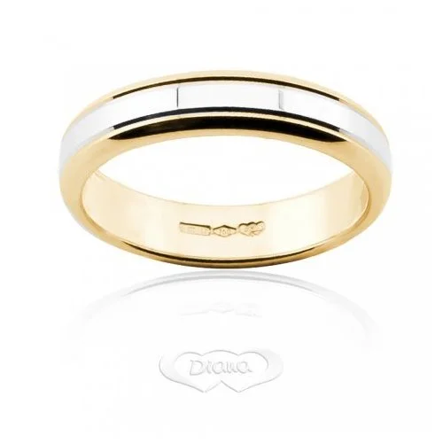 Diana Wedding Ring White and Yellow Gold FDB2 BC