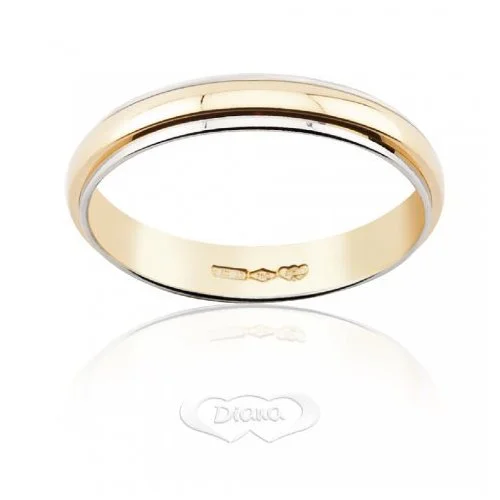 Diana Wedding Ring White and Yellow Gold FD88L4 BC