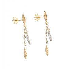 Women's Long Earrings in White and Yellow Gold 803321708920
