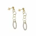 Women's Long Earrings in White and Yellow Gold 803321729152