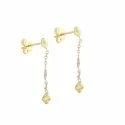 Women's Long Earrings in White and Yellow Gold 803321724322