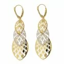 Women's Long Earrings in White and Yellow Gold 803321735389