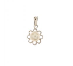 White gold pendant with pearl 803321705513
