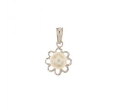 White gold pendant with pearl 803321705513