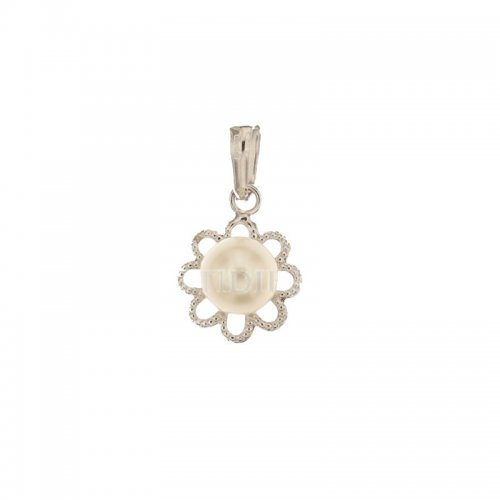 White gold pendant with pearl 803321705513