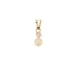 Yellow gold pendant with pearl 803321734333