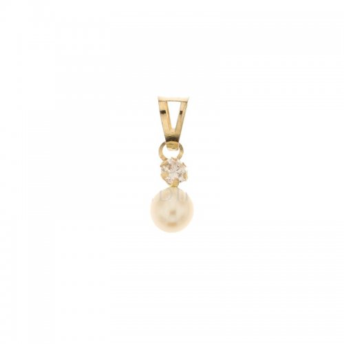 Yellow gold pendant with pearl 803321734333