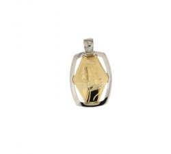 Padre Pio Pendant Yellow and White Gold 803321708436