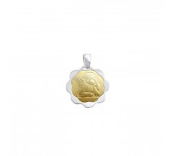 Yellow and white gold angel pendant 80332171