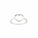 Anello Cuore Donna Oro Bianco 803321734407