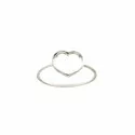 Heart Ring Woman White Gold 803321734407