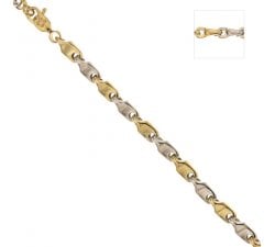 Men's Bracelet in Yellow and White Gold 803321734696