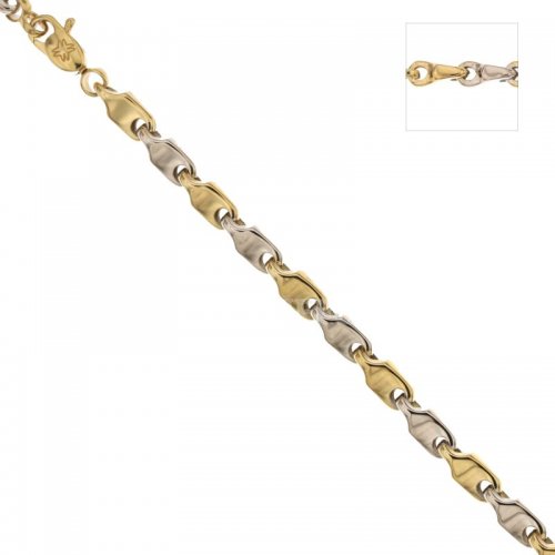 Men's Bracelet in Yellow and White Gold 803321734696