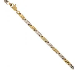 Bracciale Uomo in Oro Giallo e Bianco 803321734701